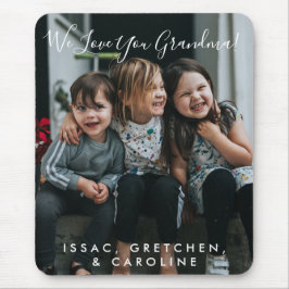 愛パーソナライズされたおばあちゃん写真手書き マウスパッド