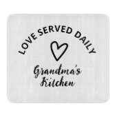 愛パーソナライズされたが日々奉仕 カッティングボード (正面)