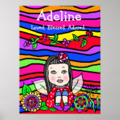 愛パーソナライズされたされ賛美て慕われた妖精 ポスター (正面)