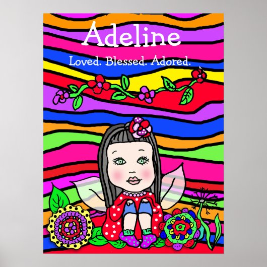 愛パーソナライズされたされ賛美て慕われた妖精 ポスター (正面)