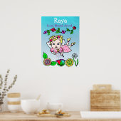 愛パーソナライズされたされ賛美て慕われた妖精 ポスター (キッチン)