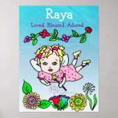 愛パーソナライズされたされ賛美て慕われた妖精 ポスター (正面)