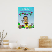 愛パーソナライズされたされ賛美て慕われた妖精 ポスター (キッチン)