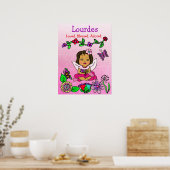 愛パーソナライズされたされ賛美て慕われた妖精 ポスター (キッチン)