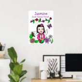 愛パーソナライズされたされ賛美て慕われた妖精 ポスター (ホームオフィス)