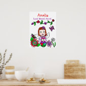 愛パーソナライズされたされ賛美て慕われた妖精 ポスター (キッチン)