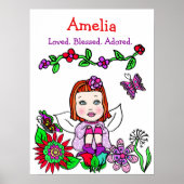 愛パーソナライズされたされ賛美て慕われた妖精 ポスター (正面)