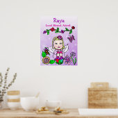 愛パーソナライズされたされ賛美て慕われた妖精 ポスター (キッチン)