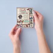 愛パーソナライズされたしい娘への手紙 チラシ (手)