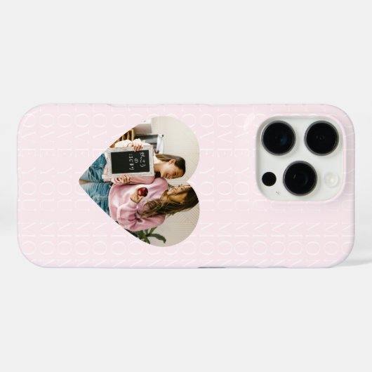 愛パーソナライズされたしてるママハート写真 Case-Mate iPhoneケース (裏面 (横))