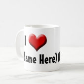 愛パーソナライズされたしてる…バレンタインデーの名前 コーヒーマグカップ (正面左)