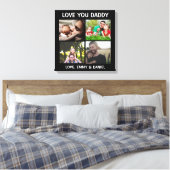 愛パーソナライズされたするパパの写真 キャンバスプリント (インサイチュ (寝室))