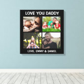 愛パーソナライズされたするパパの写真 キャンバスプリント (インサイチュ (ウッドフロア))