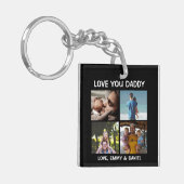 愛パーソナライズされたするパパの写真 キーホルダー (正面左)