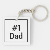 愛パーソナライズされたするパパの写真 キーホルダー (裏面)
