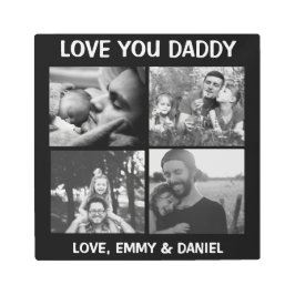 愛パーソナライズされたするパパの写真 メタルプリント