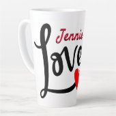 愛パーソナライズされたするラテ カフェラテマグ (左アングル)