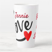 愛パーソナライズされたするラテ カフェラテマグ (正面)