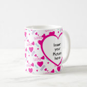 愛パーソナライズされたする人の写真とロマンチックな贈り物 コーヒーマグカップ (正面右)