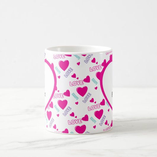 愛パーソナライズされたする人の写真とロマンチックな贈り物 コーヒーマグカップ (中央)