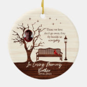 愛パーソナライズされたする人/兄弟 セラミックオーナメント (裏面)