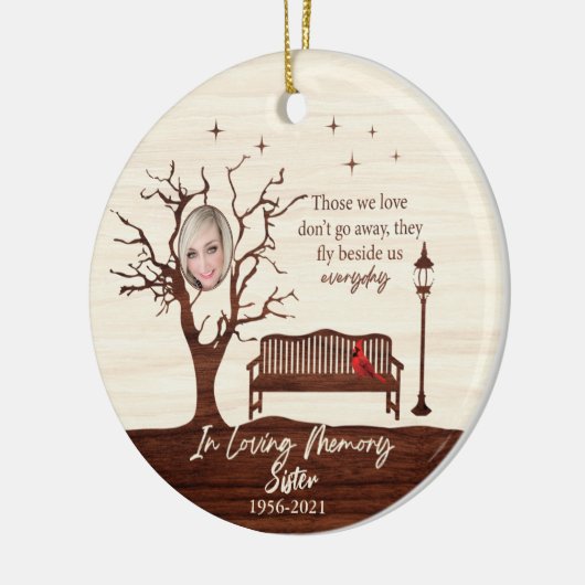 愛パーソナライズされたする人/姉妹 セラミックオーナメント (左)