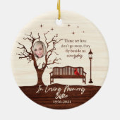 愛パーソナライズされたする人/姉妹 セラミックオーナメント (裏面)