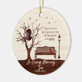 愛パーソナライズされたする人/息子 セラミックオーナメント (左)