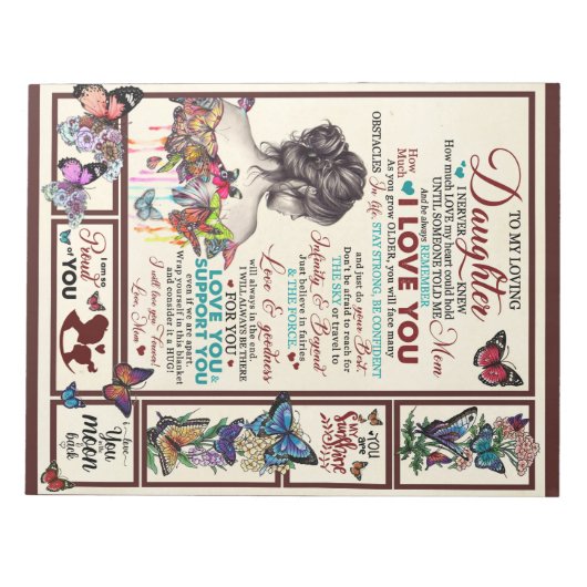 愛パーソナライズされたする娘への手紙 ノートパッド (正面)