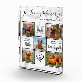 愛パーソナライズされたする思い出のペット記念コラージュ フォトブロック (右)