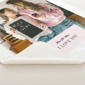 愛パーソナライズされたする母さんピンク シェルパブランケット (3/4)