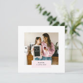 愛パーソナライズされたする母さん写真グリーティングカード (スタンド正面)