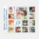 愛パーソナライズされたする祖母の写真 フリースブランケット (正面(横))