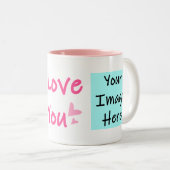 愛パーソナライズされたする ツートーンマグカップ (正面右)