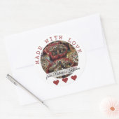 愛パーソナライズされたで作ったキッチンベーキング ラウンドシール (封筒)