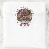 愛パーソナライズされたで作ったキッチンベーキング ラウンドシール (バッグ)