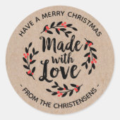 愛パーソナライズされたで作ったクラフト ラウンドシール (正面)