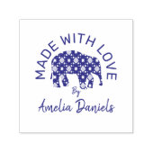 愛パーソナライズされたで作った象 セルフインキングスタンプ (デザイン)