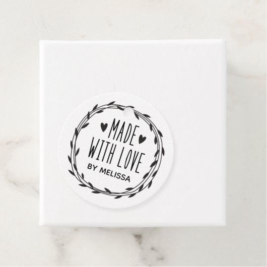 愛パーソナライズされたで作られた白黒 フェイバータグ (インサイチュ)