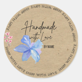 愛パーソナライズされたで手作りのクラフト ラウンドシール