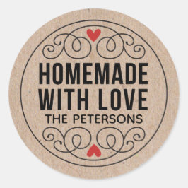 愛パーソナライズされたで手作りクラフト ラウンドシール