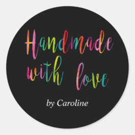 愛パーソナライズされたで手作り ラウンドシール