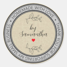 愛パーソナライズされたで手作り ラウンドシール