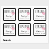 「愛パーソナライズされたで手作り」白いラベル スクエアシール (シート)