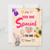 愛パーソナライズされたのためのメッセージ サンキューカード (正面)