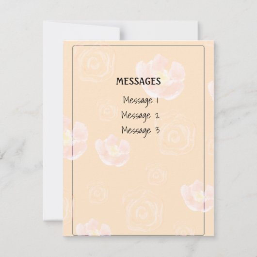 愛パーソナライズされたのためのメッセージ サンキューカード (裏面)