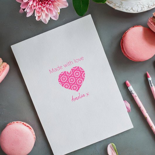 愛パーソナライズされたのハート – 愛で作られた セルフインキングスタンプ