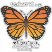 愛パーソナライズされたのフライトのシール シール (正面)