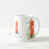 愛パーソナライズされたのポストボックスマグカップを送信 コーヒーマグカップ (正面右)