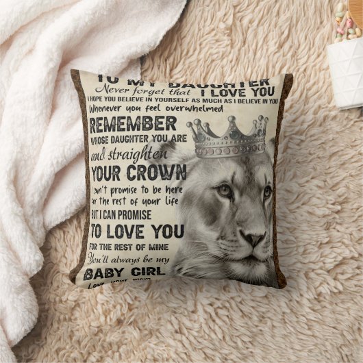 愛パーソナライズされたの娘への手紙 クッション (ブランケット)